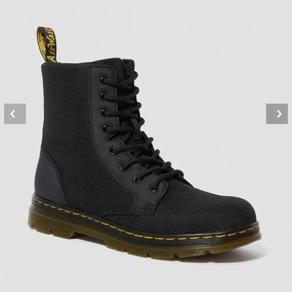 DR MARTENS BLACK COMBS J BLACK LACE UP & ZIPPER ANKLE BOOTS SIZE Little kid 2 - Picture 11 of 11